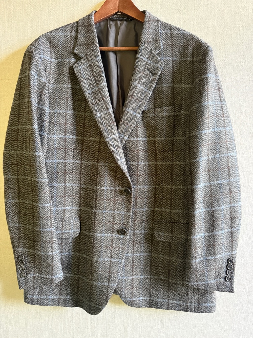 Coppley Guffey’s Atlanta 100% Wool Plaid Blazer 46R